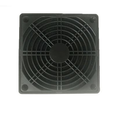 พลาสติกทนความร้อน อุปกรณ์เสริมพัดลมระบายความร้อน 120 มม. ตัวป้องกันพัดลม สีดำ