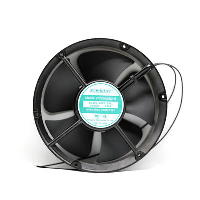 Black 640CFM 68W DC Axial Cooling Fan, 48 โวลต์ DC พัดลมระบายความร้อน Brushless