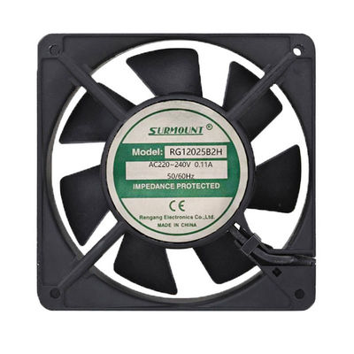 240V 120x120x25mm AC Axial Cooling Fan อลูมิเนียมอัลลอยด์ 7 Leaves